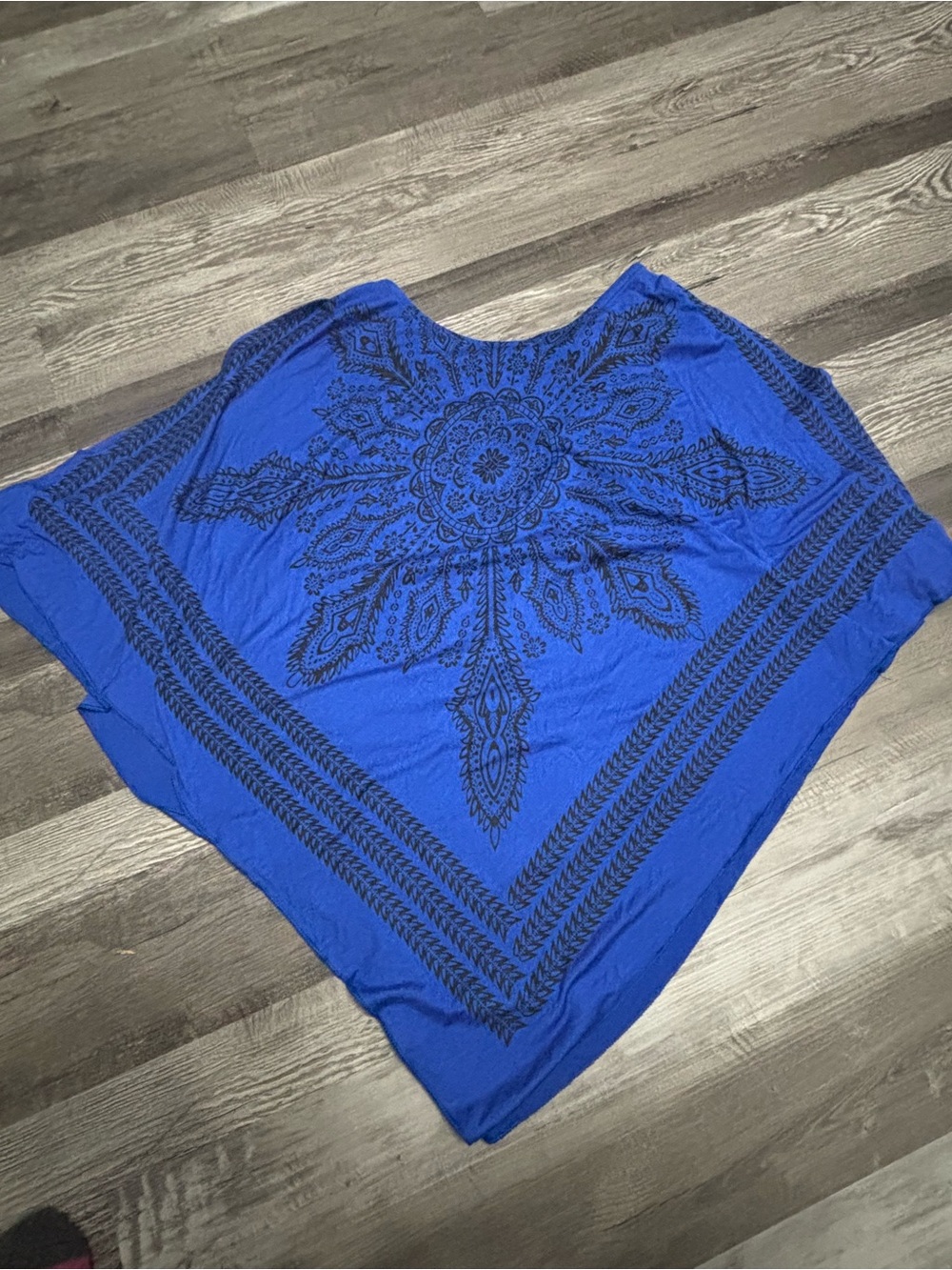 Blue Boho Print Women's Top